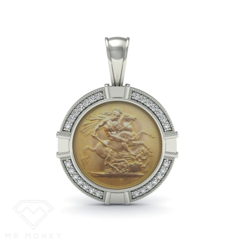 Detail view of Full Sovereign Diamond Pendant from Mr Money NZ
