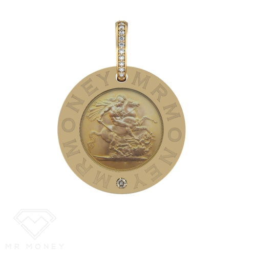 Full Sovereign Mr Money Pendant Yellow Gold Pendant