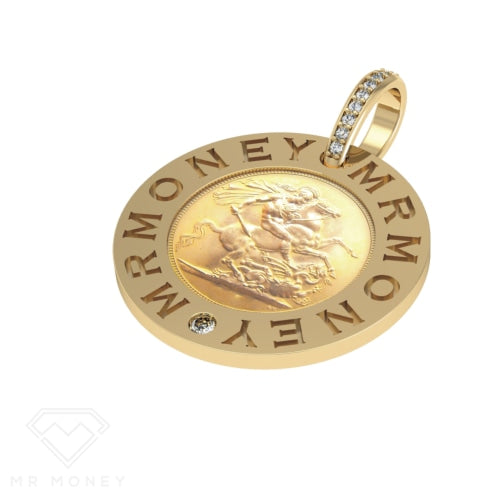Full Sovereign Mr Money Pendant Yellow Gold Pendant