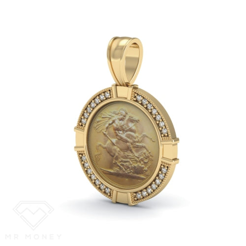 Full Sovereign Diamond Pendant from Mr Money NZ