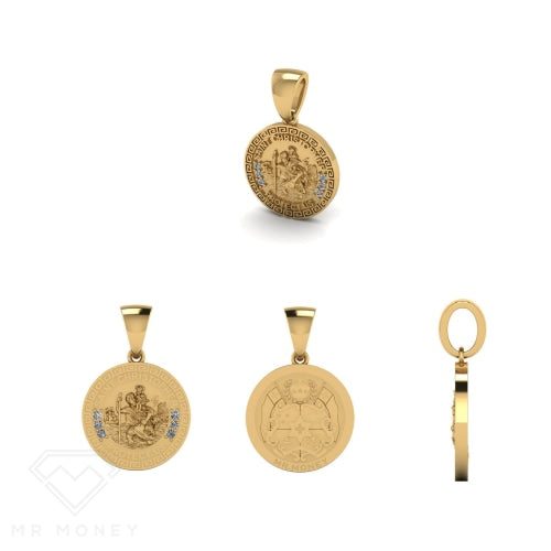 St Christopher Pendant With Diamonds (Tonga)