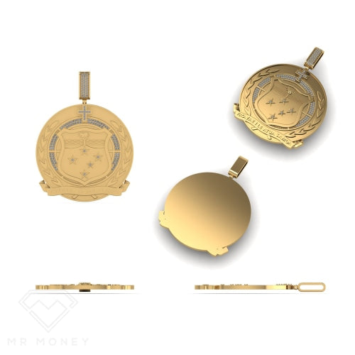9ct Gold Samoa Diamond Pendant XXL