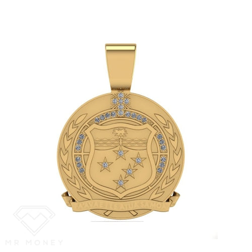 9ct Gold Samoan & 31x Diamond Pendant detail 2