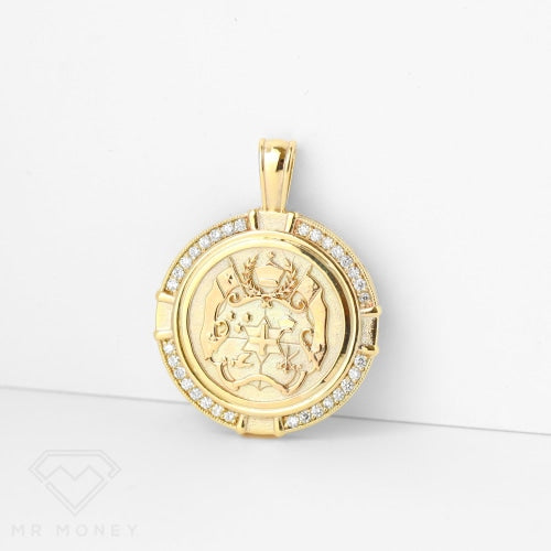 9ct Gold Diamond Tongan Coat of Arms Pendant
